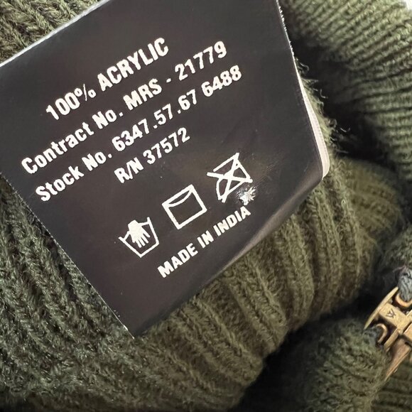 Rothco Military Sweater XL Men Olive Green Ribbed Elbow Patches Commando Mock - Picture 5 of 5